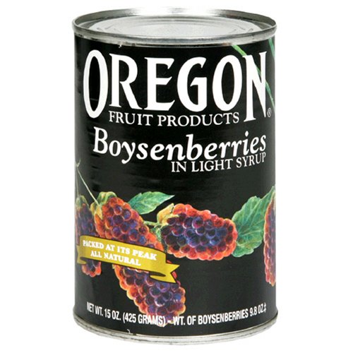 Oregon Fruit Boysenberries in Syrup, 15-Ounce Cans (Pack of 8) by Oregon Fruit