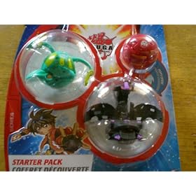 Bakugan Bakusteel Starter Pack (Green Altair, Black Hades, Red Mystery Ball)
