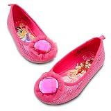 Disney Store Pink Sequin Disney Princess Shoes/Costume Slippers/Ballet Flats (Size 9) Featuring Cinderella, Jasmine, Aurora, Rapunzel, Belle, Ariel and Tiana