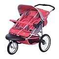 Safari Swivel Wheel Sport Double Stroller - Rose/ Gray