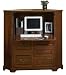 Office Products : Dartmouth Corner Computer Armr 52.5"hx52.5"h French Walnut