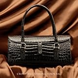 【財布】クロコダイルタウンバッグ センター取り ブラック≪シャイニング≫(No.3714blks)【セール中】