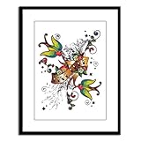 IMAGE OF Large Framed Print Live Free Birds - Peace Symbol Sign
