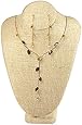 Ikee Design Linen Jewelry Necklace Display Bust 5"W x 4 1/8"D x 7 1/2"H