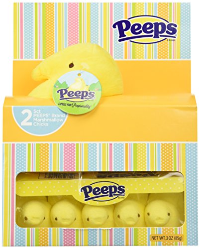 Peeps Marshmallow Chicks with Special Plush (Yellow) (10 Chicks )