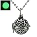Glow Bead Ball Pendant Butterfly Locket Necklace for Fragrance Aromatherapy Essential Oil Diffuser