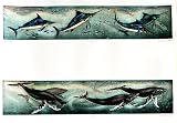 Hand-Colored Etching Marlins And Humpbacks by Dan Mitra 06/450