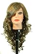 23 Long Mixed Brown big curls / long bangs synthetic wig