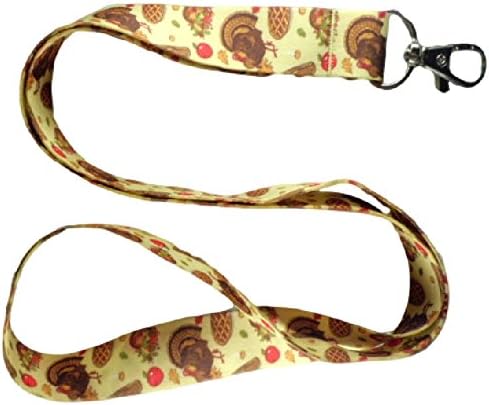 Thanksgiving Fall Print Lanyard Key Chain Id Badge Holder
