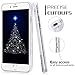 iPhone 7 Plus Case 5.5 inch, CinoCase 3D Creative Liquid Case Quicksand Moving Stars Bling Glitter Snowflake Christmas Tree Santa Claus Pattern Hard PC and Soft Edge Case for iPhone 7 Plus Silver