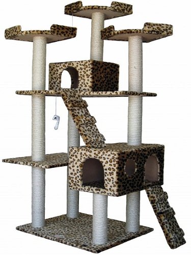 Go Pet Club Cat Tree Leopard Print