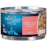 Purina Pro Plan Wet Cat Food, Focus, Adult Indoor Care Salmon and Rice Entr&eacute;e, 3-Ounce Can, Pack of  24