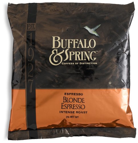 Buffalo & Spring Blonde Espresso Whole Bean Coffee, 2-Pound Bag by Buffalo & Spring