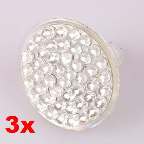 Neewer 3x 2.4W White Energy Saving 48 LED Lamps 12V MR16 Light Bulb