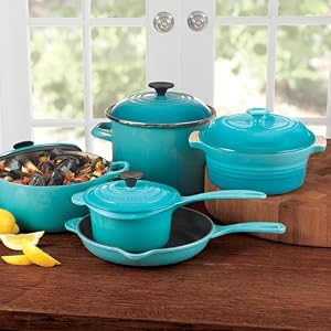 Caribbean Blue 9-Piece Cookware Set