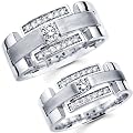 Matching His & Hers 14K White Gold Diamond Wedding Rings
