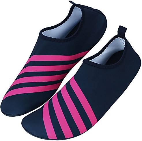 Unisex Barefoot Water Skin Shoes for Beach Swim Surf Yoga Exercise (Women:6.5-7.5|Men:6-6.5, Pink-Adult)