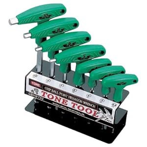 【クリックで詳細表示】TONE グリップボールポイントヘキサゴンレンチセット 7pcs GBHW700