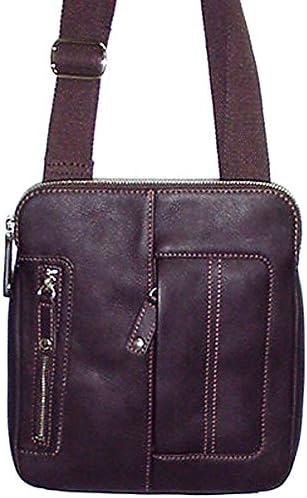 Deluxe Vaquetta Leather iPad Shoulder Bag - Brown