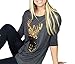 Oyanus Women's Casual Long Sleeve Christmas Reindeer Printed T-Shirt Tops