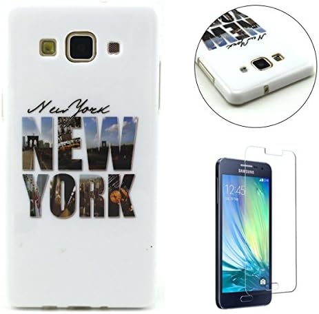 Samsung Galaxy A3 (2015) Case Ziotechnology Ultra Slim Thin Glossy Soft Flexible Rubber White Bumper Silicone Gel TPU Protective Cover Skin For Samsung Galaxy A3 (2015)-New York