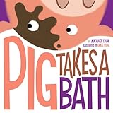Pig takes a bath