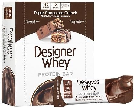 Designer Whey Protein Bars, Triple Chocolate Crunch 12 ea
