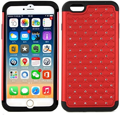 Starlight iPhone6 Plus case,Coolpin (TM) iPhone6 Plus Case Flash And Hard Design Fashion and Cool Cheap TPU+PC Case Cover For iPhone6 Plus. (red)