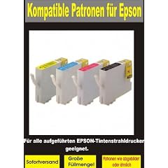 AC - 4x kompatible Patronen f�r EPSON (1x bk 1281,cy 1282,ma 1283,ye 1284 ) !!! F�r folgende EPSON Ger�te : Epson Stylus: S22 / SX125 / SX130 / SX420W / SX425W; Epson Stylus Office: BX305F / BX305FW