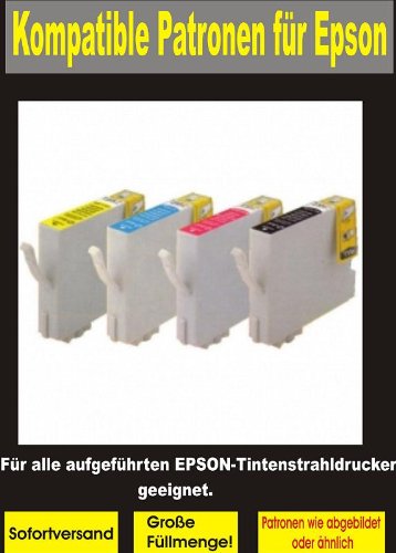 10 kompatible Patronen ( 4x bk, 2x cy,ma,ye)Diese 