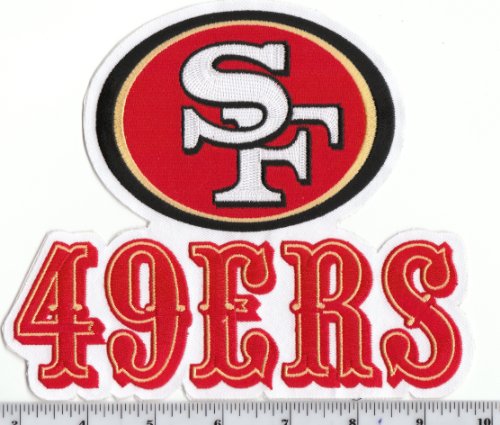 HUGE San Francisco 49ers 7 inch x 6 inch Throwback Old Logo PATCH Iron or Sew On