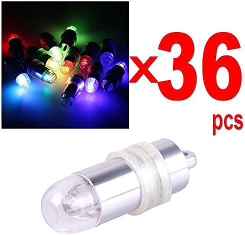 Prosensor 36-pcs LED Balloons Lights Blinking Flashing Mini LED Party Lights Decoration Lights For Paper Lanterns Balloons Floral or Halloween Christmas Wedding Decorations - RGB color