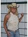 NailHead Halter With Brass Snaps in Ladies Sleeveless Western Shirt