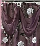 Popular Home The Avanti Collection W-ATT VAL S-Curtain, 70 by 72", Purple