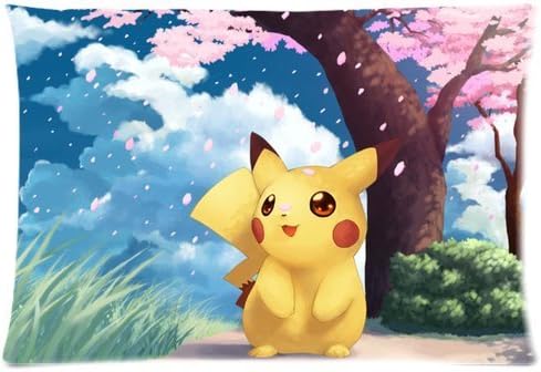 Custom Cute Pokemon Pikachu theme One side Printed for 20"X30" Pillow Case Cover