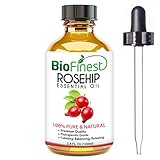 Biofinest Rosehip Oil - 100% Pure Cold-Pressed - Certified Organic - Chile Premium Rosehip Seed Oil - BEST Moisturizer for Face, Nails, Dry Hair & Skin - FREE Glass Dropper - 100ml (3.4 fl.Oz)