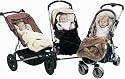 Minimink CHOCOLATE Ultra Soft Faux Fur Pram Papoose-Fits Standard Prams