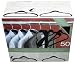 50 Pack Velvety Ultra Thin Suit Hangers, 10 Deluxe Hangers and 40 Standard Hangers