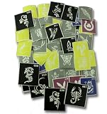 100 two layers of adhesive stencils for face painting, cleaning the air, or Glitter Tattoos!