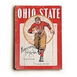Ohio State Buckeyes NCAA Homecoming Program Cover Wood Sign (9 x 12)(Solid)