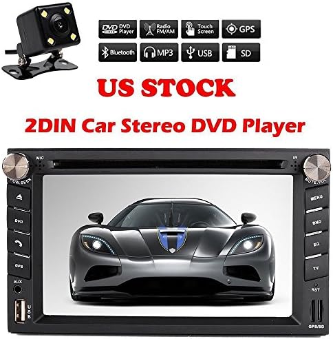 2016 Newest 2DIN 6.2 inch Double DIN Gps Navigation for Universal Car Free Backup Camera&amp; Map card with remote By Autolady