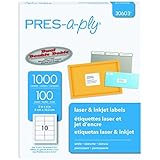 Pres-a-ply Laser Labels, 2 x 4 Inch, White, 1000 Count (30603)