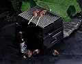 FlyingColors Barbecue BBQ Grill. Stainless Steel Portable Folding Charcoal Grill for Cookouts, Tailgate Parties, Car Camping