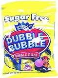Dubble Bubble Sugar Free, 3.25-Ounce Bags (Pack of 12)