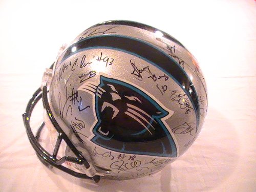 2011 CAROLINA PANTHERS TEAM SIGNED AUTOGRAPHED FULL SIZE REPLICA HELMET CAM NEWTON,STEVE SMITH,DEANGELO WILLIAMS