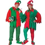 Elf Hat,Tunic and Shoe Deluxe Set Christmas Costume - Adult Plus Size