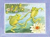 Art4Kids Jitterbugging Frogs Mounted Art Print -24x18
