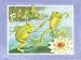 Art4Kids Jitterbugging Frogs Mounted Art Print -24x18