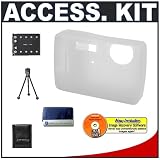 Olympus Clear Skin for Stylus 770 SW Digital Camera + Spare Li-40B Rechargeable Li-Ion Battery + Cameta DPS-04 Camera Care Package