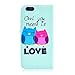 iphone 6 Plus Case, Tradekmk(TM) Fashion Lovely Love Cartoon Owls Pattern Premium PU Leather Slim Fit Folio Magnet Wallet Stand Shell Cover Case with Card Holders Compatible with Apple iPhone 6 Plus(5.5)[+Stylus]